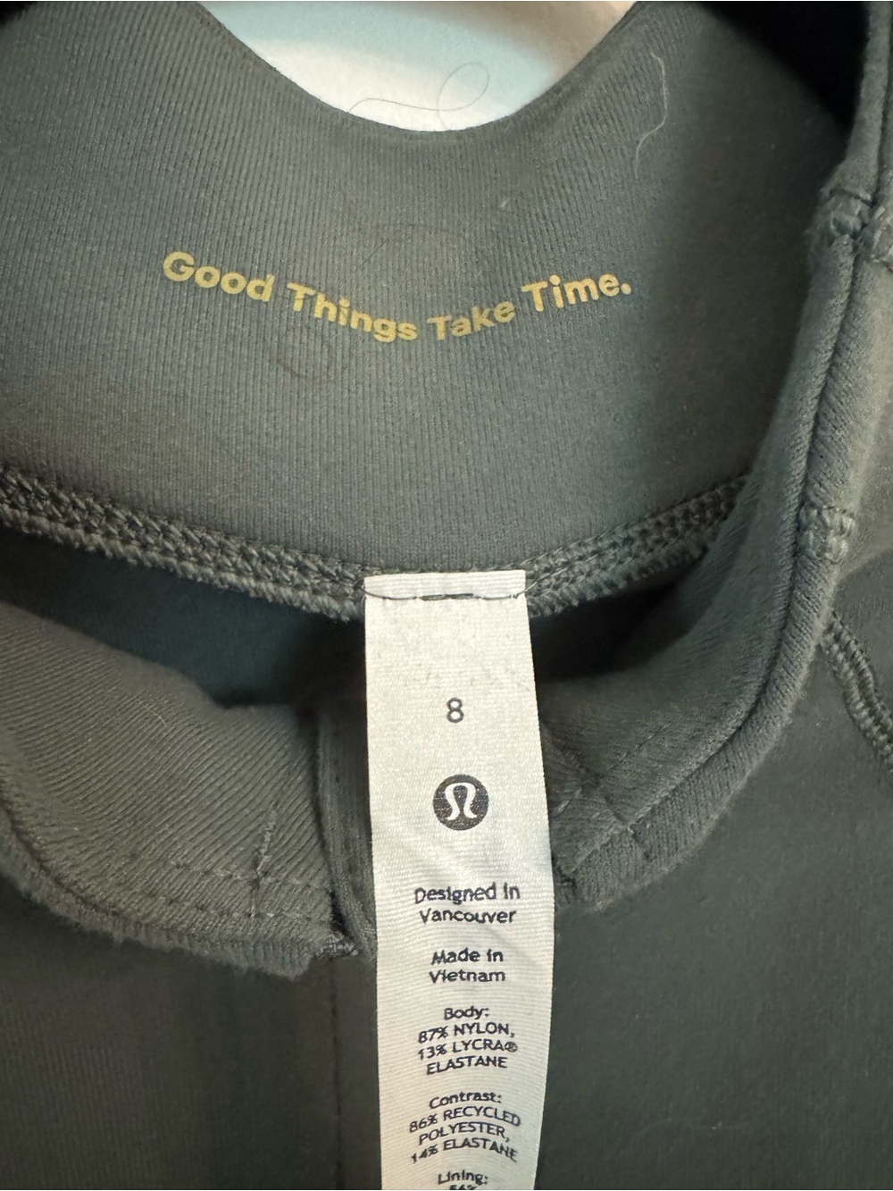 Lululemon Define Relaxed-Fit Jacket- deep green w/ gold zippers. Sz 8 - Picture 4 of 5